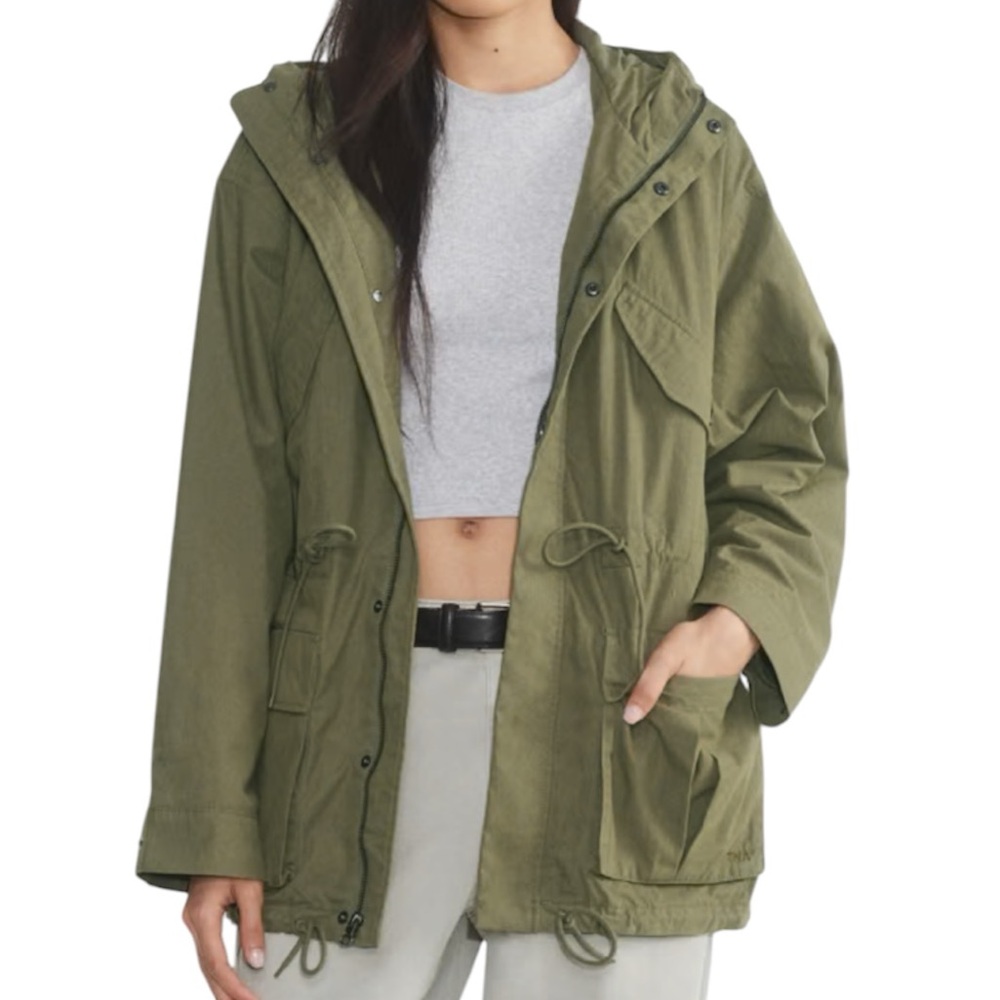Aritzia Tna green parka jacket size L